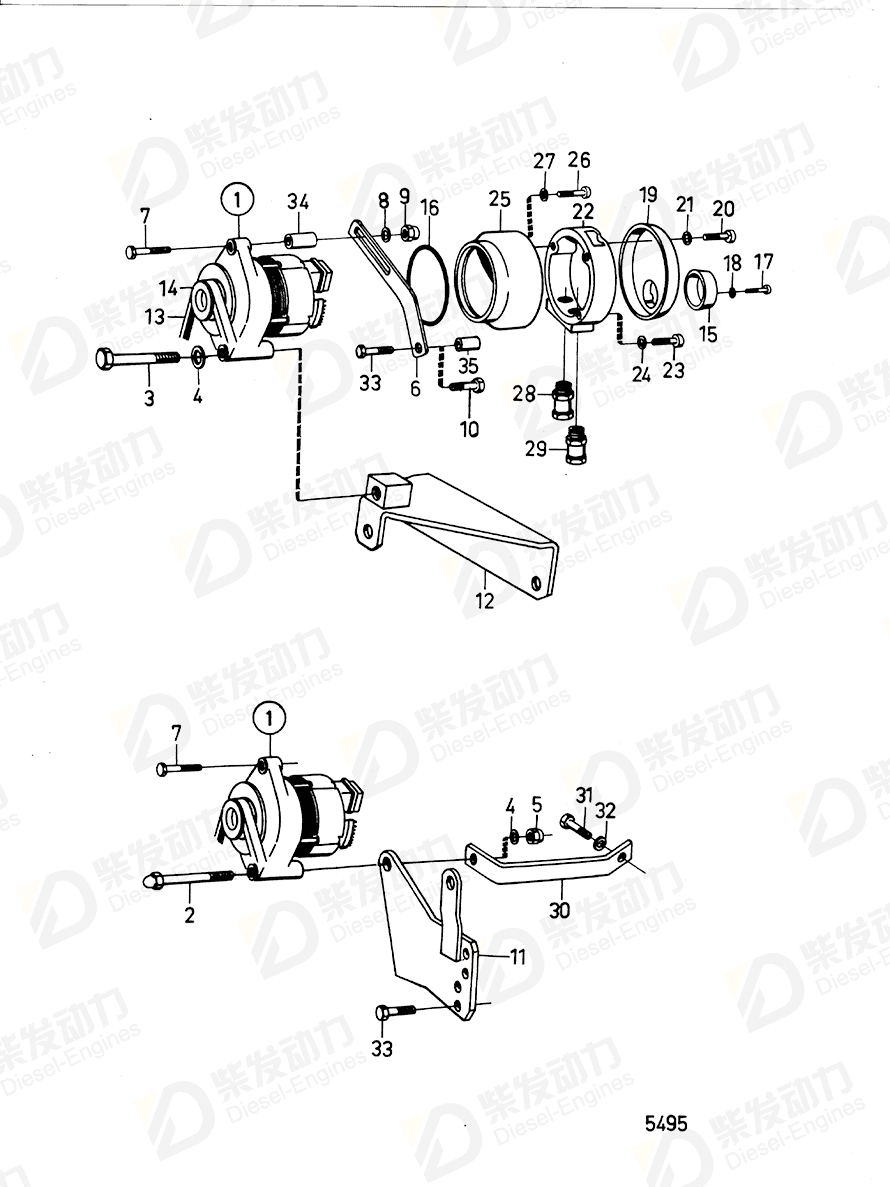 VOLVO Cross recessed screw 956059 Drawing